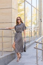 Летнее платье Mila Nova Ф-194 синий+бежевый