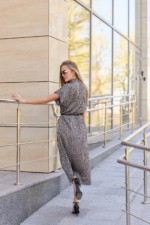 Летнее платье Mila Nova Ф-194 синий+бежевый — изображение 3