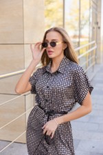 Летнее платье Mila Nova Ф-194 синий+бежевый — изображение 5