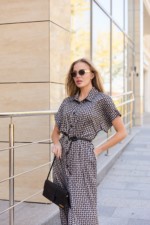 Летнее платье Mila Nova Ф-194 синий+бежевый — изображение 6