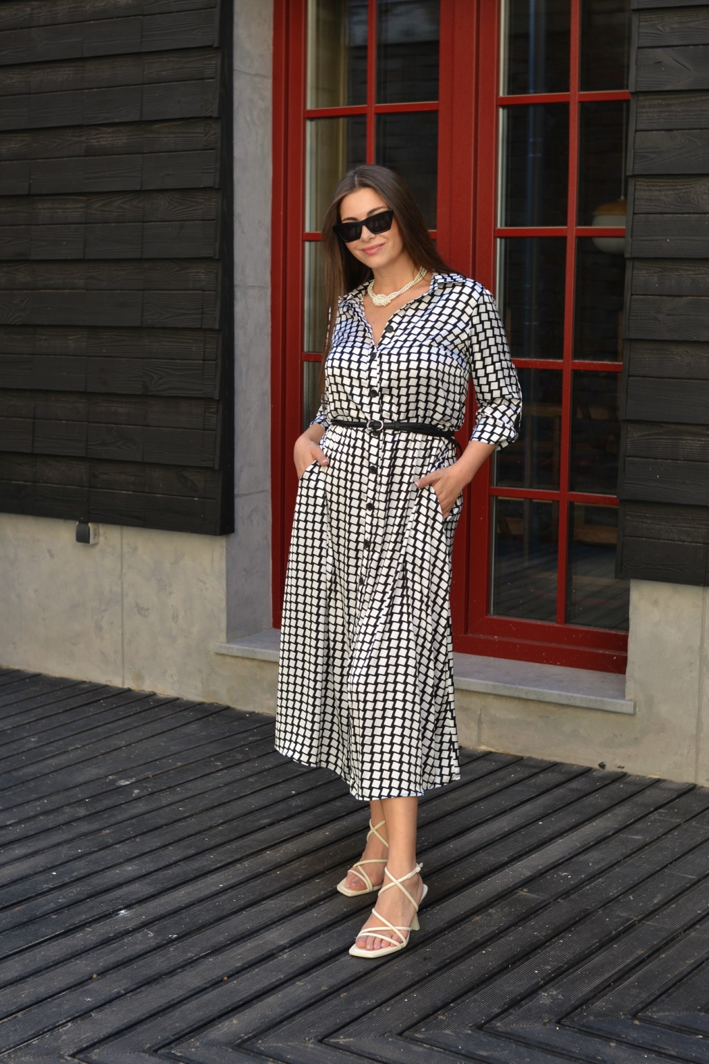 Летнее платье Mila Nova Ф-80 черный+белый — изображение 1