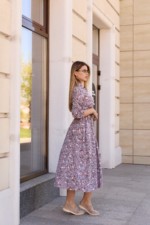 Летнее платье Mila Nova Ф-80 сирень+шоколад — изображение 6
