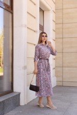 Летнее платье Mila Nova Ф-80 сирень+шоколад — изображение 7