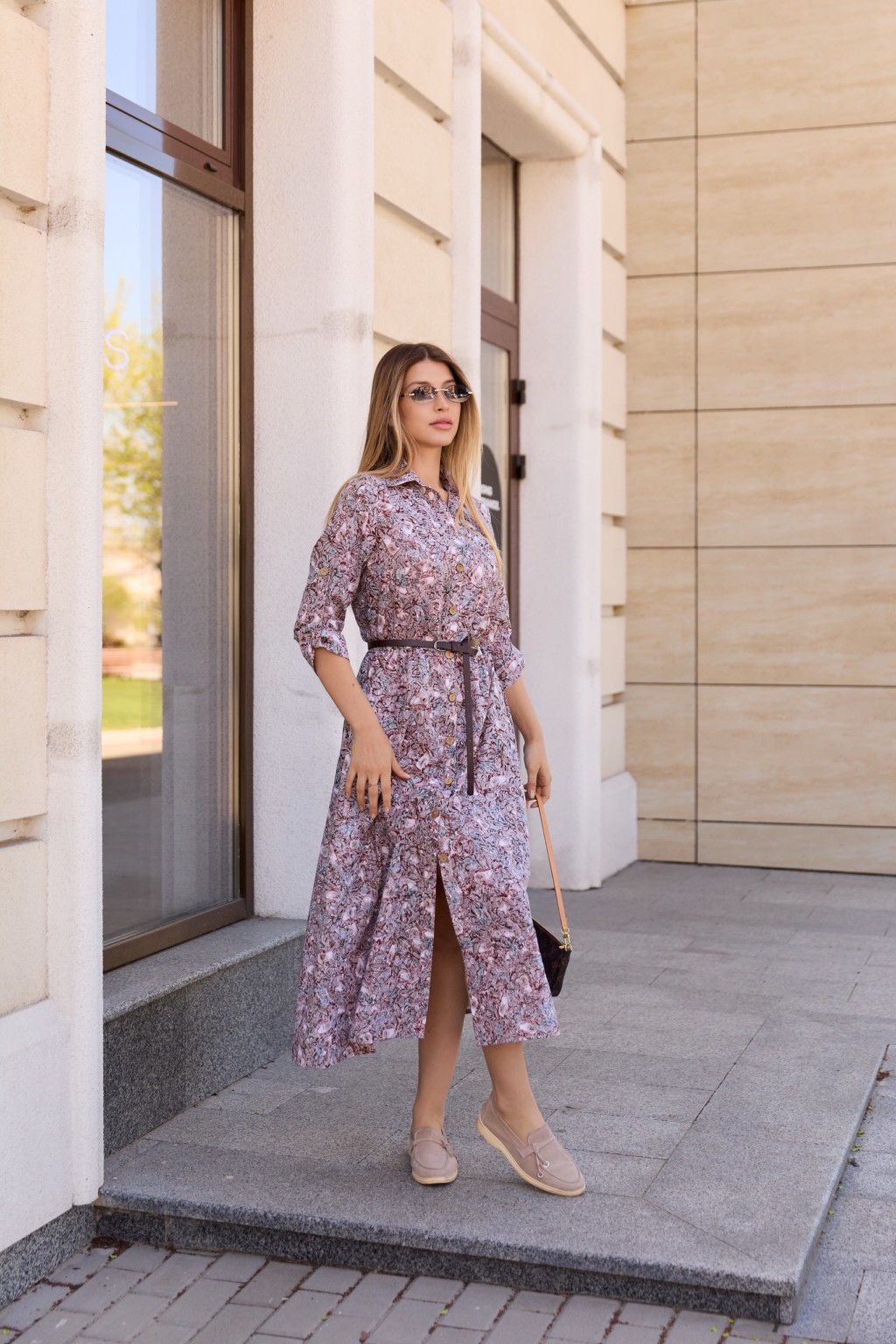 F-80buzok+chokolate7 Летнее платье Mila Nova Ф-80 сирень+шоколад — изображение 1