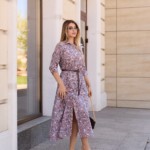 Летнее платье Mila Nova Ф-80 сирень+шоколад