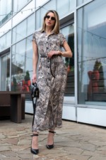 Летнее платье Mila Nova Ф-84 бежевый+черный