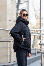 Демисезонная куртка Mila Nova К-315 черный — изображение 3