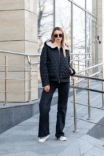 Демисезонная куртка Mila Nova К-315 черный — изображение 5