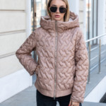 Демисезонная куртка Mila Nova К-315 капучино+молоко