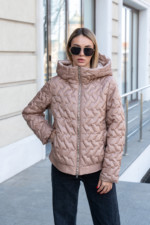 Демисезонная куртка Mila Nova К-315 капучино+молоко