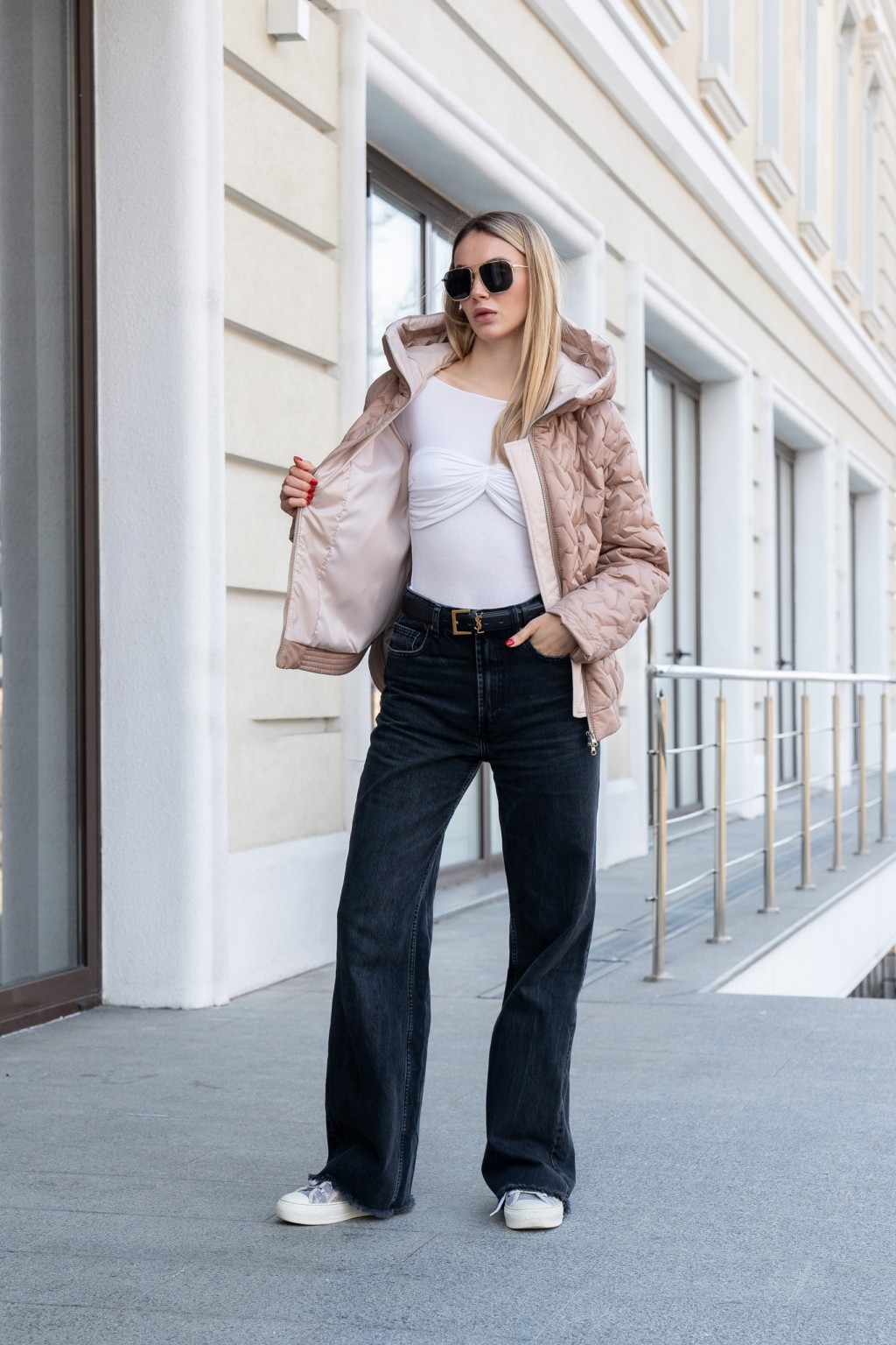 Демисезонная куртка Mila Nova К-315 капучино+молоко — изображение 10