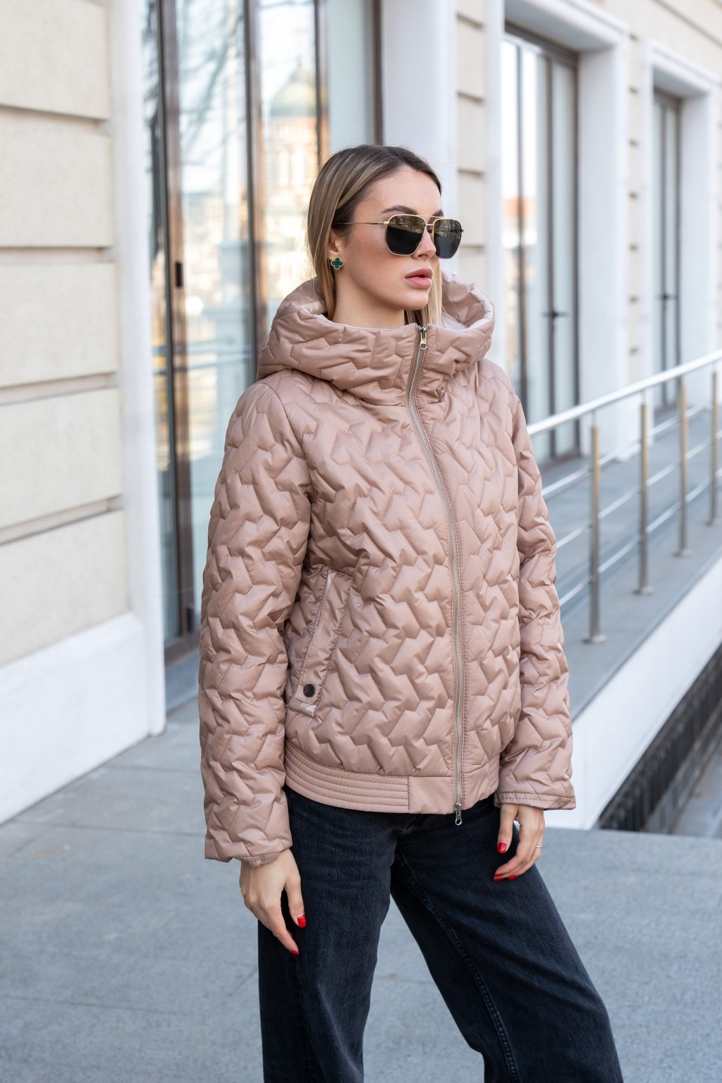 Демисезонная куртка Mila Nova К-315 капучино+молоко — изображение 3