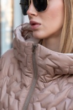 Демисезонная куртка Mila Nova К-315 капучино+молоко — изображение 4