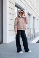 Демисезонная куртка Mila Nova К-315 капучино+молоко — изображение 6