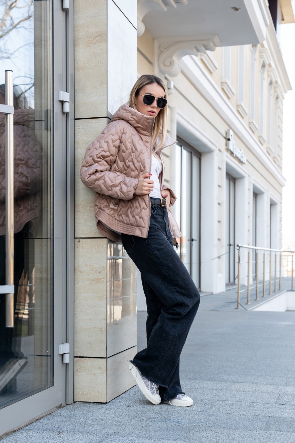 Демисезонная куртка Mila Nova К-315 капучино+молоко — изображение 2