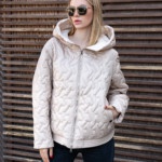 Демисезонная куртка Mila Nova К-315 молоко+капучино