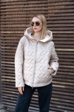 Демисезонная куртка Mila Nova К-315 молоко+капучино