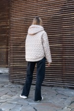 Демисезонная куртка Mila Nova К-315 молоко+капучино — изображение 10