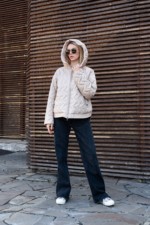 Демисезонная куртка Mila Nova К-315 молоко+капучино — изображение 7