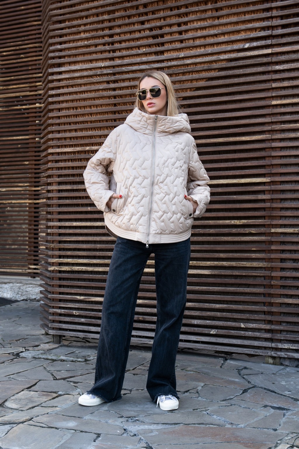 Демисезонная куртка Mila Nova К-315 молоко+капучино — изображение 8