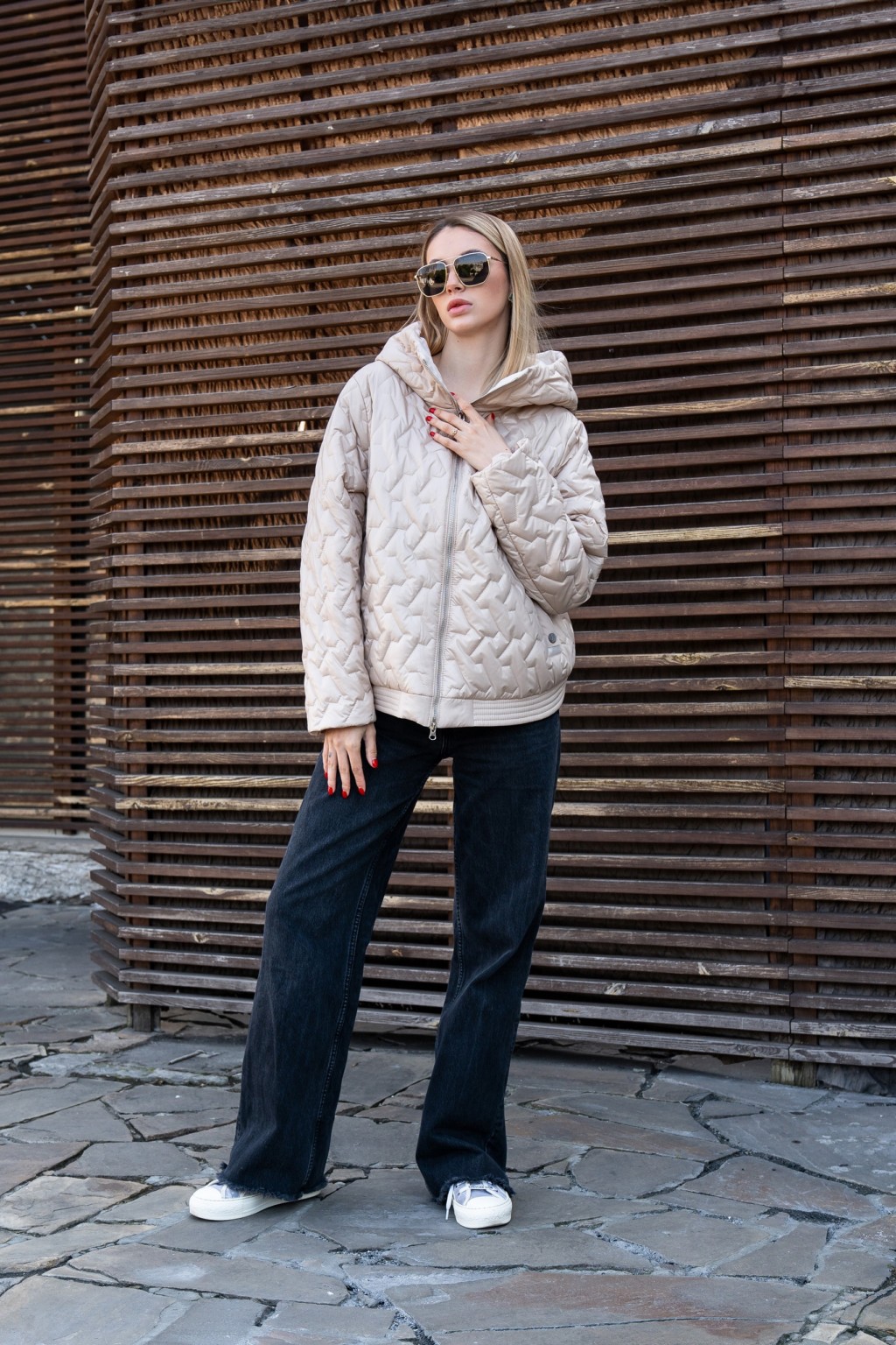 Демисезонная куртка Mila Nova К-315 молоко+капучино — изображение 2