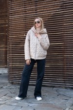 Демисезонная куртка Mila Nova К-315 молоко+капучино — изображение 2