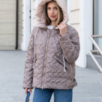 Демисезонная куртка Mila Nova К-365 капучино+молоко