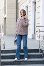 Демисезонная куртка Mila Nova К-365 капучино+молоко — изображение 8