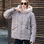 Демисезонная куртка Mila Nova К-365 мокко+молоко