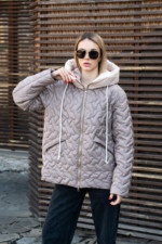 Демисезонная куртка Mila Nova К-365 мокко+молоко