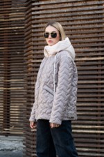 Демисезонная куртка Mila Nova К-365 мокко+молоко — изображение 3