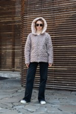 Демисезонная куртка Mila Nova К-365 мокко+молоко — изображение 2