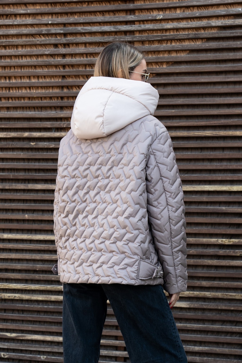 Демисезонная куртка Mila Nova К-365 мокко+молоко — изображение 8