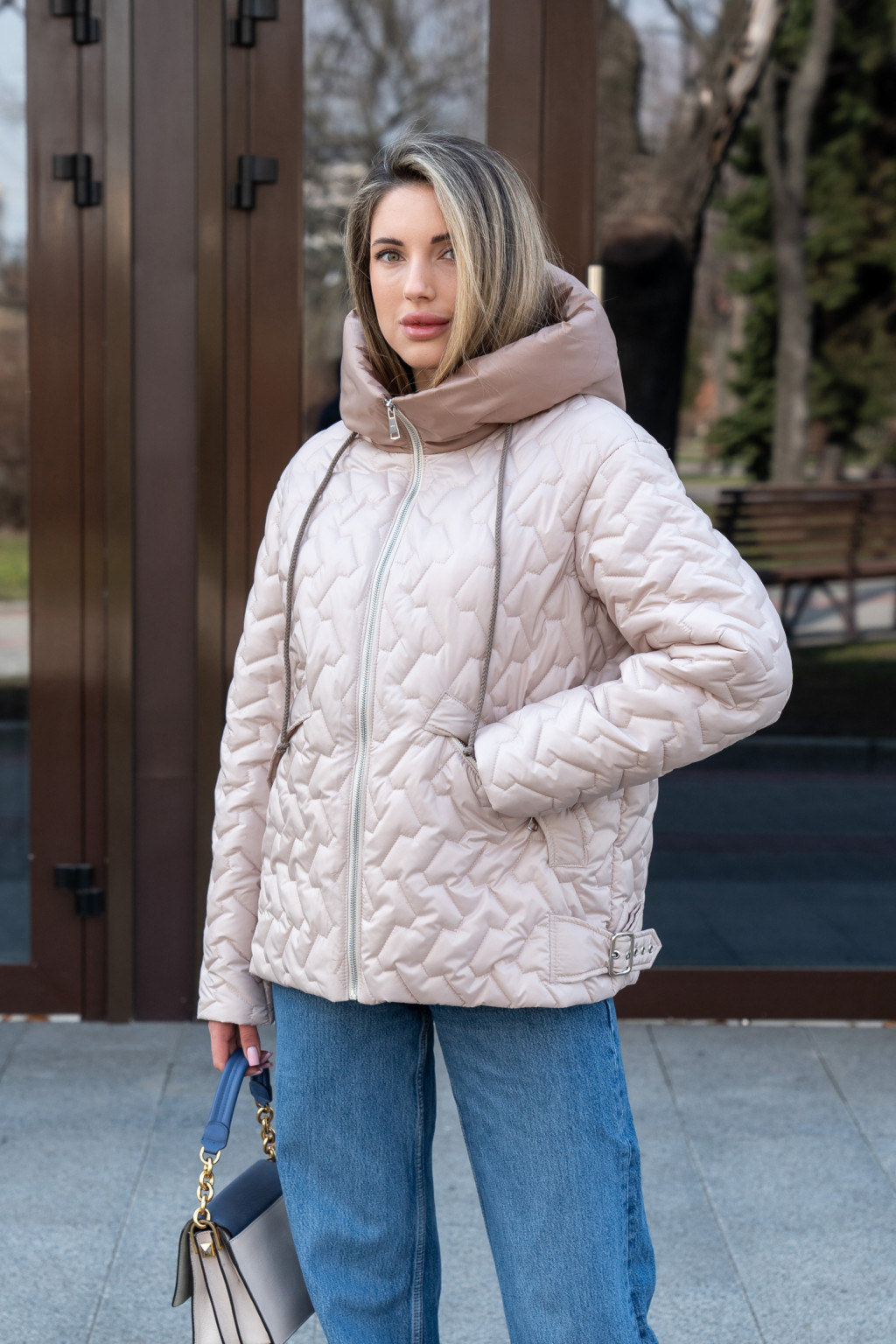 Демисезонная куртка Mila Nova К-365 молоко — изображение 1