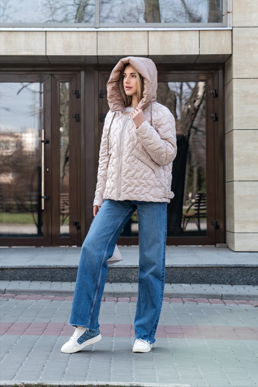 Демисезонная куртка Mila Nova К-365 молоко — изображение 2