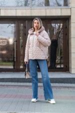 Демисезонная куртка Mila Nova К-365 молоко — изображение 8