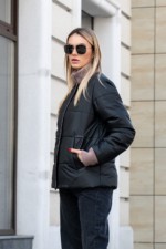 Демисезонная куртка Mila Nova К-370 черный — изображение 3