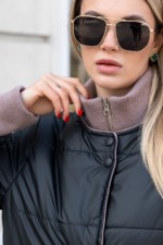 Демисезонная куртка Mila Nova К-370 черный — изображение 6