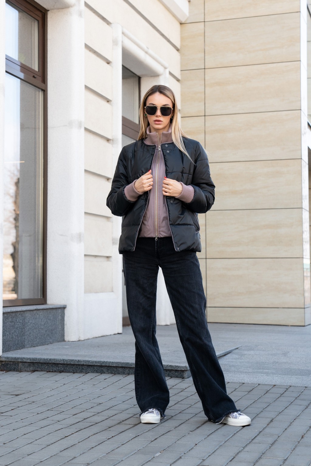 Демисезонная куртка Mila Nova К-370 черный — изображение 8