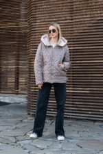 Демисезонная куртка Mila Nova К-365 мокко+молоко — изображение 10