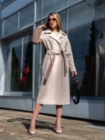 Демисезонное пальто Mila Nova ПВ-187 молоко+капучино — изображение 4
