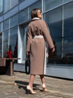 Демисезонное пальто Mila Nova ПВ-187 молоко+капучино — изображение 5