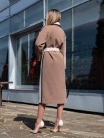 Демисезонное пальто Mila Nova ПВ-187 молоко+капучино — изображение 7