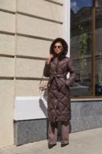 Зимнее пальто Mila Nova ПВ-319 темный шоколад