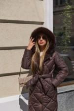 Зимнее пальто Mila Nova ПВ-319 темный шоколад — изображение 2