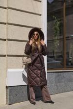 Зимнее пальто Mila Nova ПВ-319 темный шоколад — изображение 4