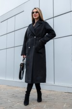 Демисезонное пальто Mila Nova ПВ-378 черный