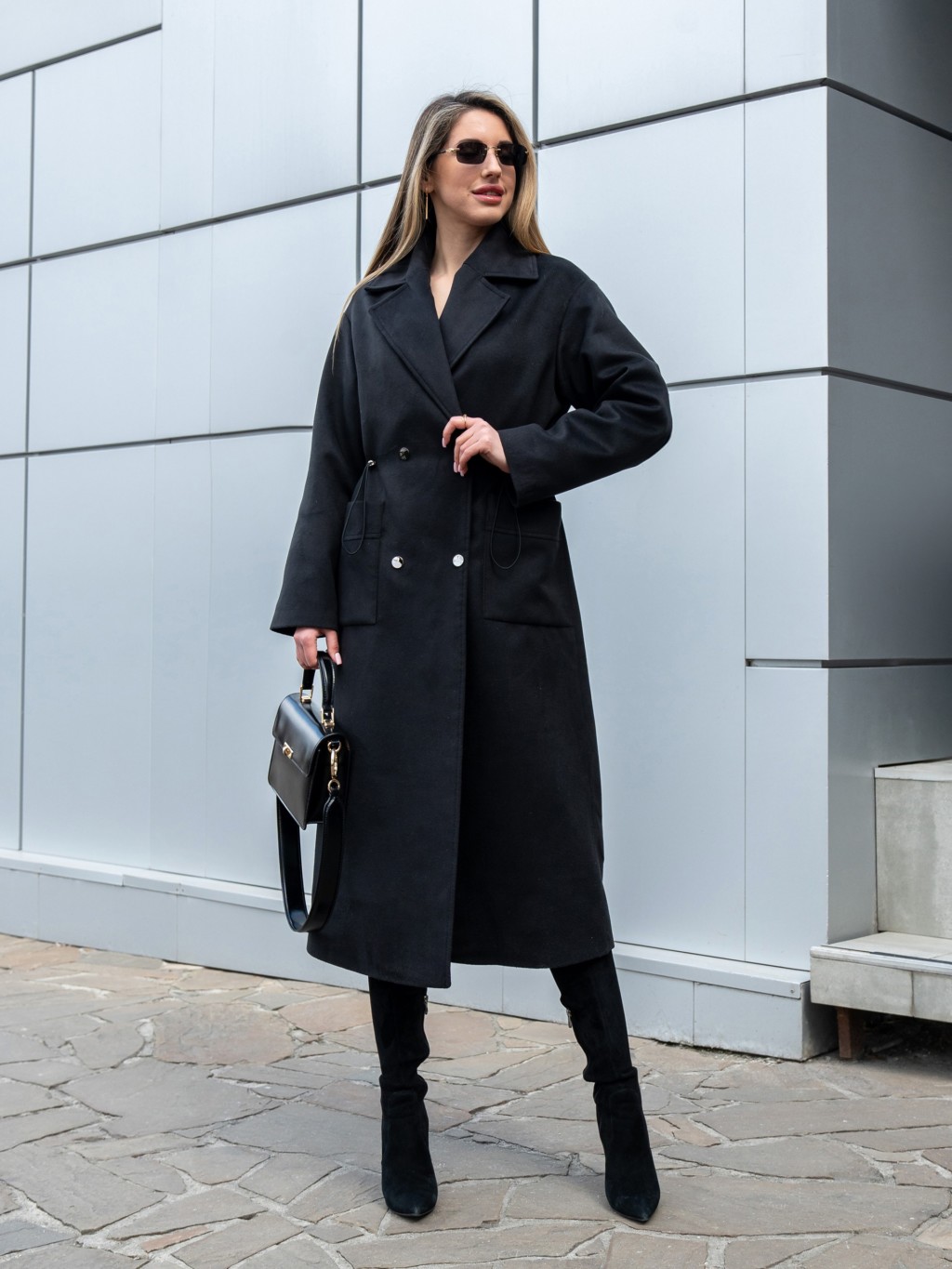 Демисезонное пальто Mila Nova ПВ-378 черный — изображение 3