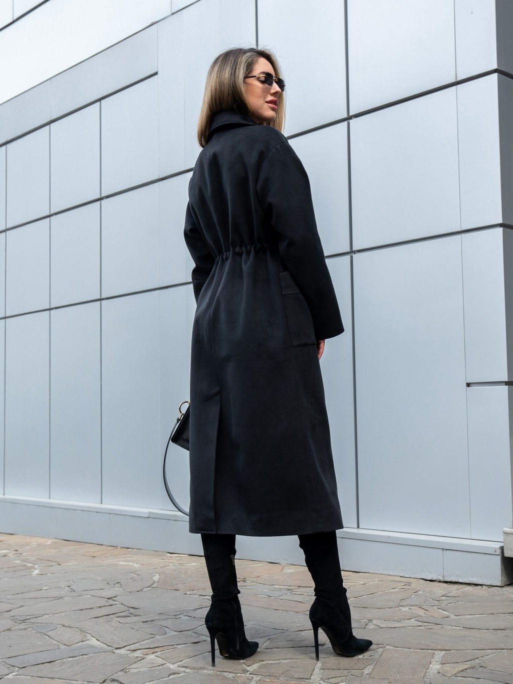 Демисезонное пальто Mila Nova ПВ-378 черный — изображение 2