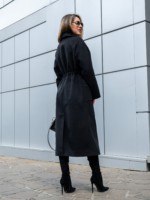 Демисезонное пальто Mila Nova ПВ-378 черный — изображение 2